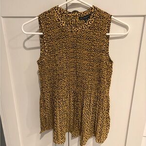 Adrianna Papell Animal Print Sleeveless Blouse